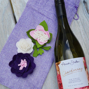 Open image in slideshow, AS Wine Gift Bag - Mauve Floral
