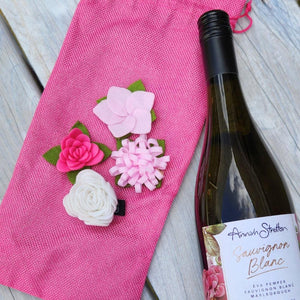 Open image in slideshow, AS Wine Gift Bag - Pink Floral
